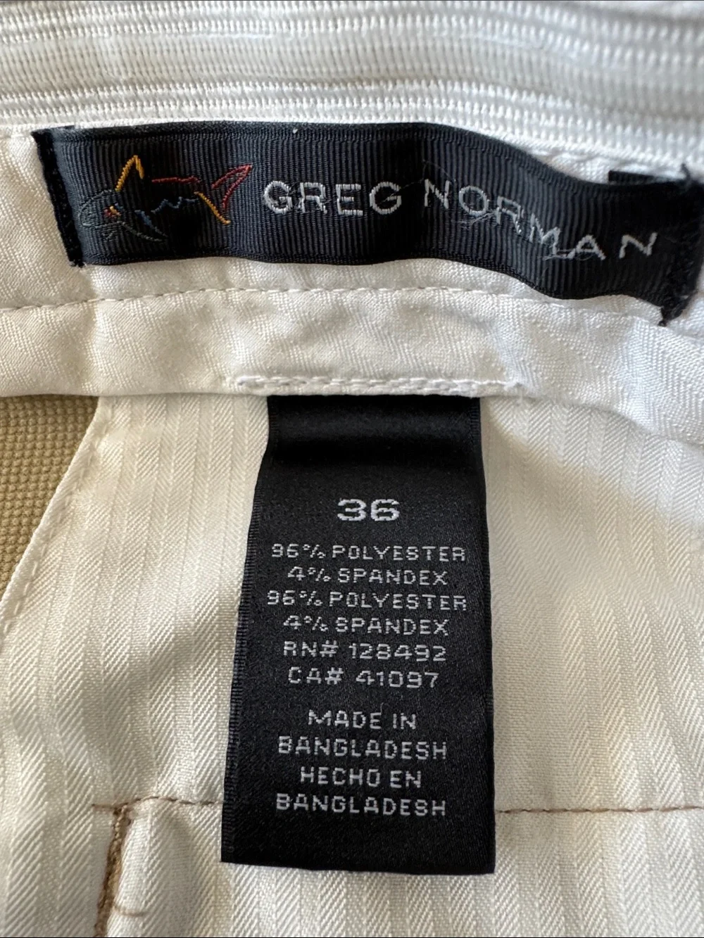 Greg Norman Collection Khaki Flat-Front Shorts